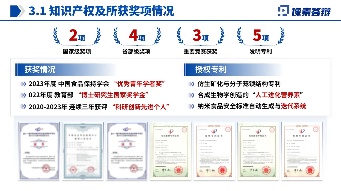 中国食品工业协会科技奖答辩PPT模板(食品活性成分)总结与答辩收束