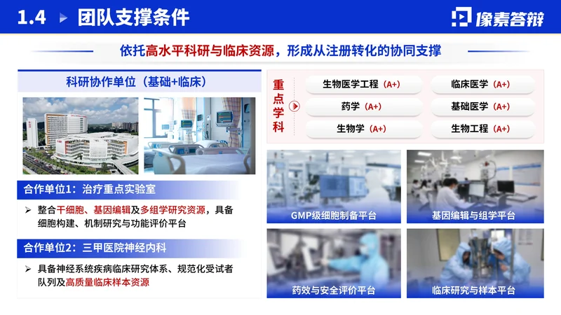 江苏省双创团队答辩PPT模板:新医药研究:平台与协作支撑