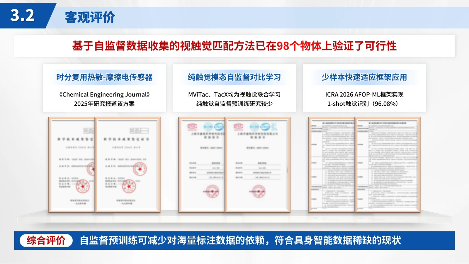 吉林省科学技术奖答辩PPT模板与创新点结构验证证据与对比分析页参考