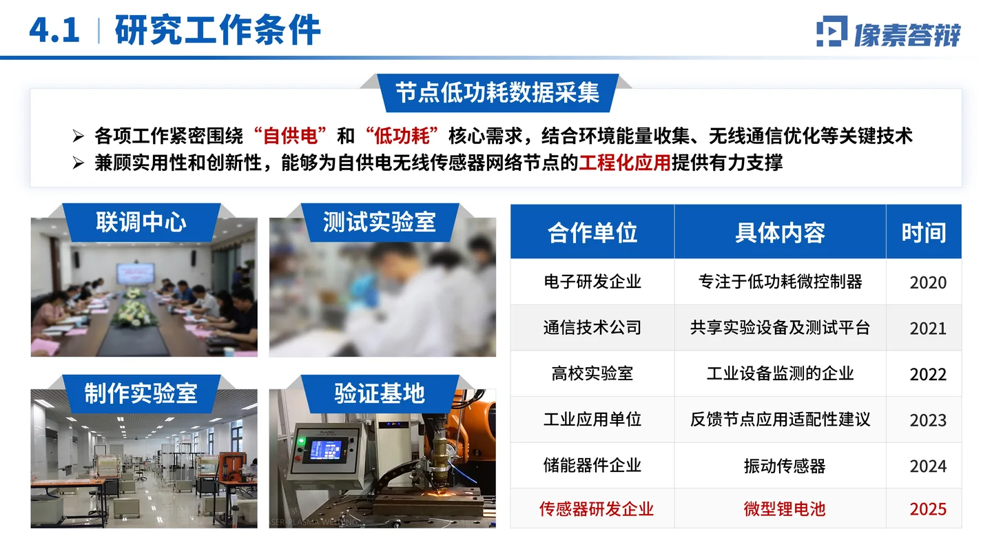 国家优青（青年科学基金项目B类）答辩PPT模板（自供电无线传感器）研究工作条件与协作网络页面参考