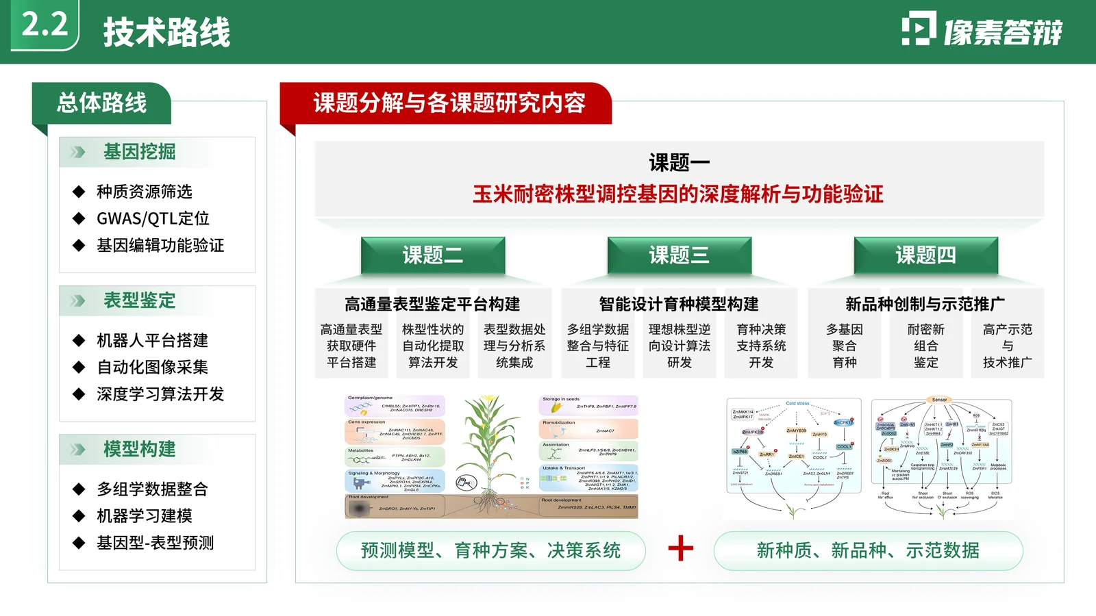 山东省重点研发计划答辩PPT模板与任务分解研究目标与技术路线页参考